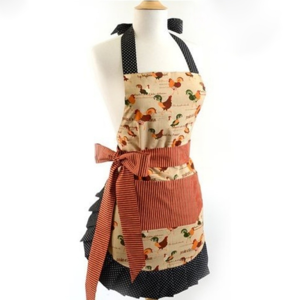 RARE Flirty Aprons Rooster Apron